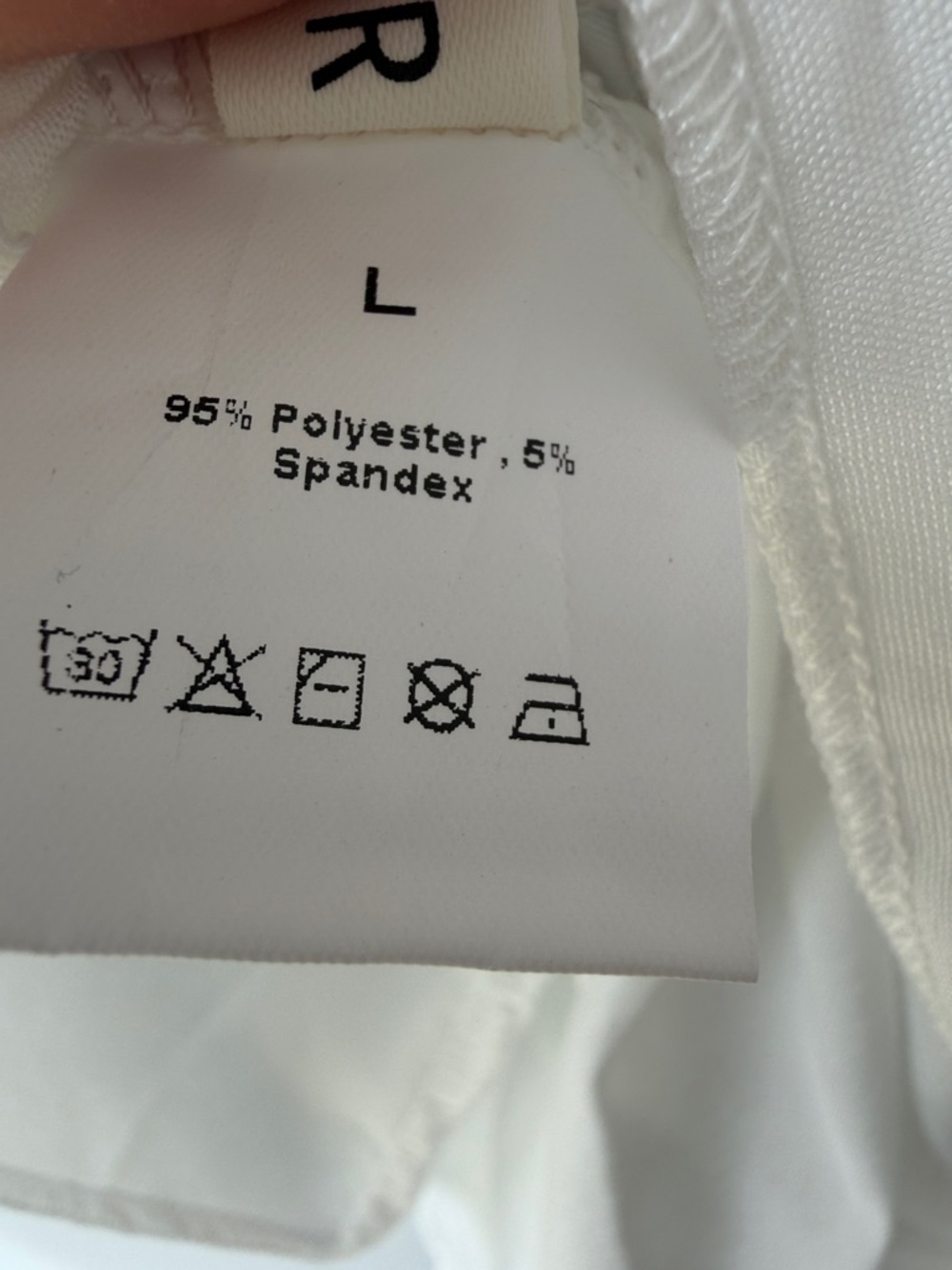 NWOT LYANER White Strapless Smocked Peplum Top- never worn women’s Size L - Picture 3 of 5